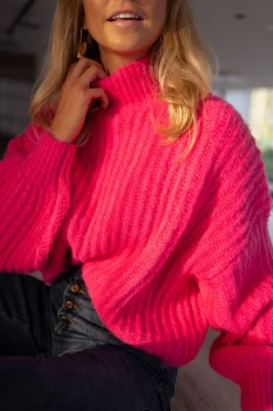Pulls & Gilets-EASY-CLOTHES Pull Gabou - rose fuchsiaEasy Clothes Rose fuchsia       