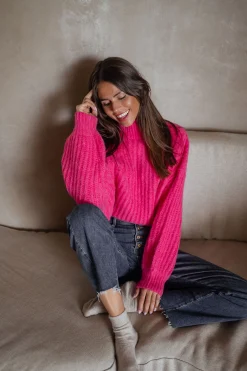 Pulls & Gilets-EASY-CLOTHES Pull Gabou - rose fuchsiaEasy Clothes Rose fuchsia       