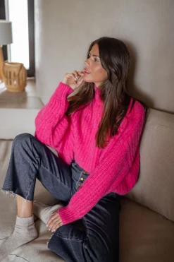 Pulls & Gilets-EASY-CLOTHES Pull Gabou - rose fuchsiaEasy Clothes Rose fuchsia       