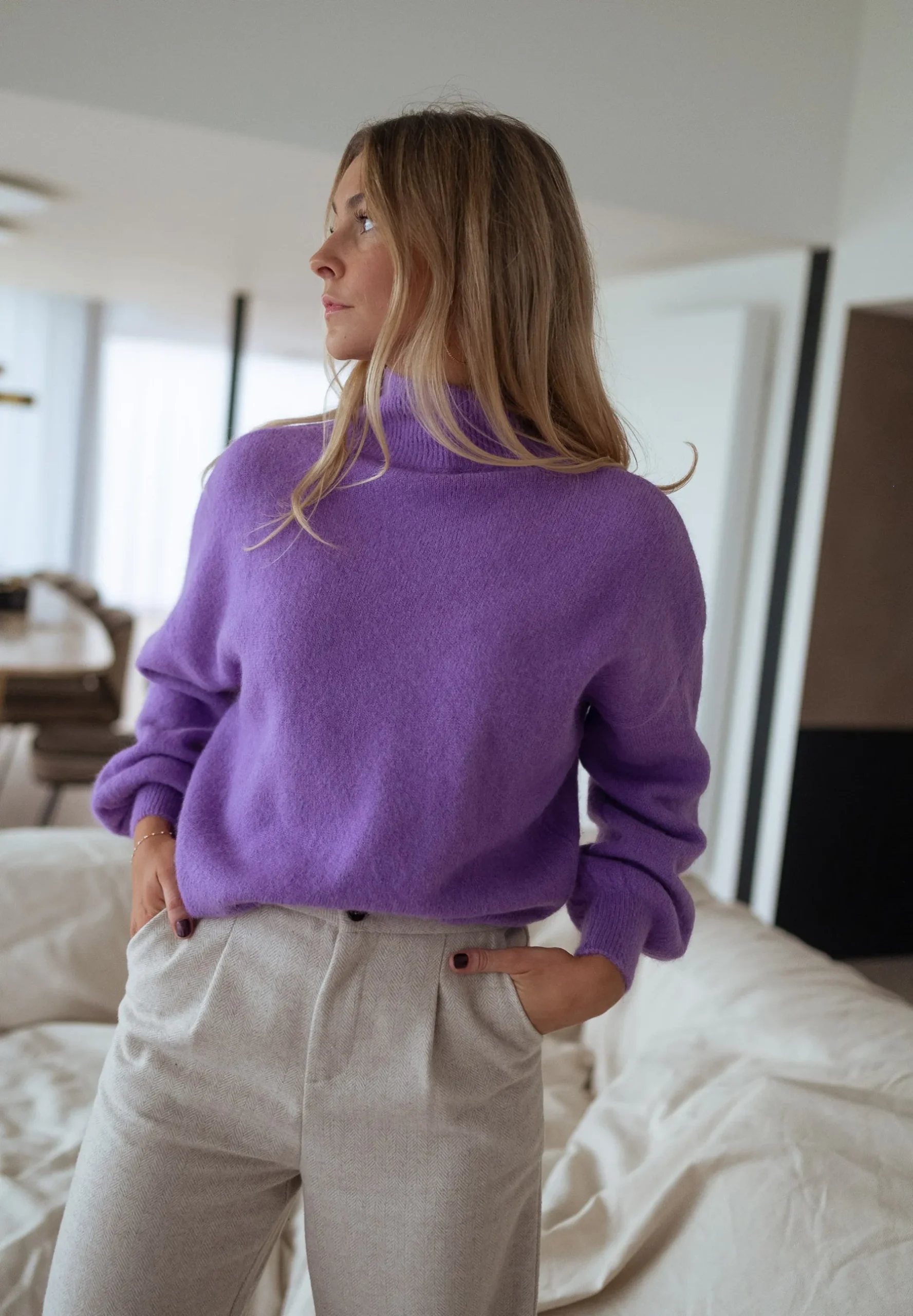 Pulls & Gilets-EASY-CLOTHES Pull Jeff - mauveEasy Clothes Mauve
