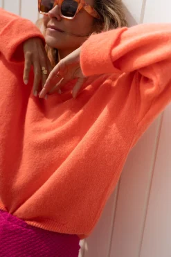 Pulls & Gilets-EASY-CLOTHES Pull Jena - orangeEasy Clothes Orange       