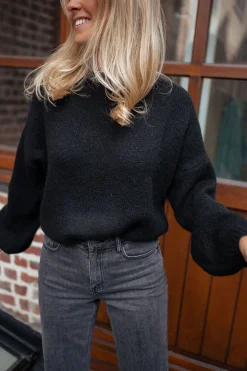 Pulls & Gilets-EASY-CLOTHES Pull Joela - noirEasy Clothes Noir       