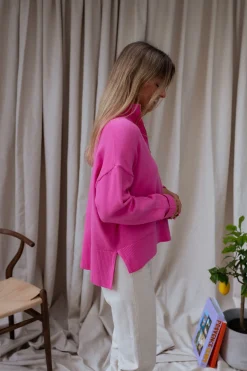 Pulls & Gilets-EASY-CLOTHES Pull July - roseEasy Clothes Rose       
