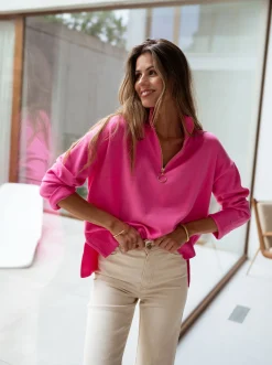 Pulls & Gilets-EASY-CLOTHES Pull July - roseEasy Clothes Rose       