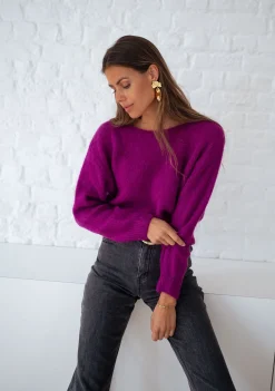 Pulls & Gilets-EASY-CLOTHES Pull Lidy - mauveEasy Clothes Mauve       
