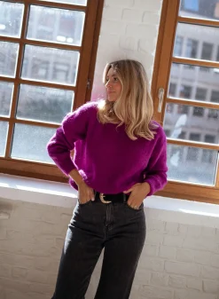 Pulls & Gilets-EASY-CLOTHES Pull Lidy - mauveEasy Clothes Mauve       