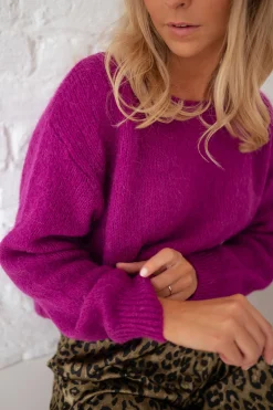 Pulls & Gilets-EASY-CLOTHES Pull Lidy - mauveEasy Clothes Mauve       