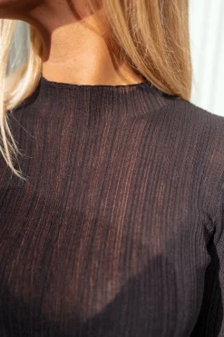 Pulls & Gilets-EASY-CLOTHES Pull Lucie - en maille fine noirEasy Clothes En maille fine noir       