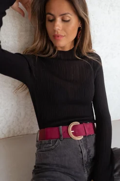 Pulls & Gilets-EASY-CLOTHES Pull Lucie - en maille fine noirEasy Clothes En maille fine noir       