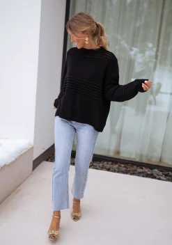 Pulls & Gilets-EASY-CLOTHES Pull Miley - noirEasy Clothes Noir       