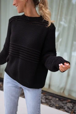 Pulls & Gilets-EASY-CLOTHES Pull Miley - noirEasy Clothes Noir       