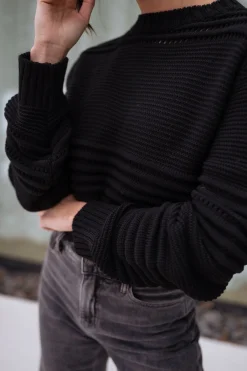 Pulls & Gilets-EASY-CLOTHES Pull Miley - noirEasy Clothes Noir       