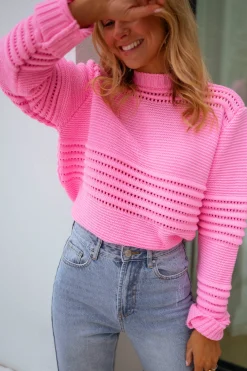 Pulls & Gilets-EASY-CLOTHES Pull Miley - roseEasy Clothes Rose       