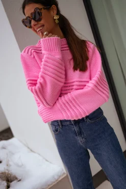 Pulls & Gilets-EASY-CLOTHES Pull Miley - roseEasy Clothes Rose       