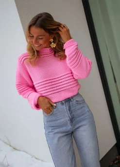 Pulls & Gilets-EASY-CLOTHES Pull Miley - roseEasy Clothes Rose       