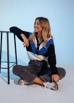Pulls & Gilets-EASY-CLOTHES Pull Neve - bleu et écruEasy Clothes Bleu et écru       