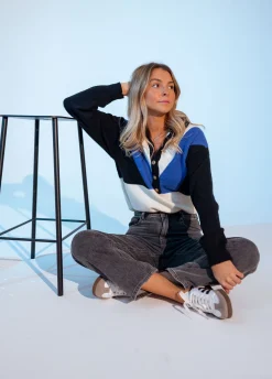Pulls & Gilets-EASY-CLOTHES Pull Neve - bleu et écruEasy Clothes Bleu et écru       
