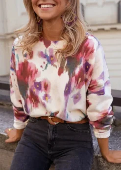 Pulls & Gilets-EASY-CLOTHES Pull Novy Bordeaux - Motifs - Vêtements Easy Clothes Bordeaux       