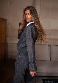 Pulls & Gilets-EASY-CLOTHES Pull Olyve - grisEasy Clothes Gris       