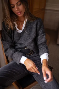 Pulls & Gilets-EASY-CLOTHES Pull Olyve - grisEasy Clothes Gris       