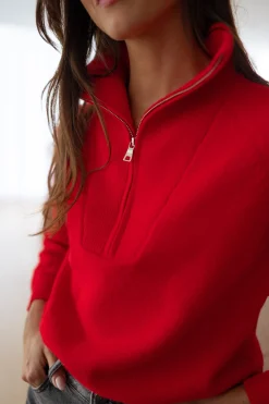Pulls & Gilets-EASY-CLOTHES Pull Ryo - rougeEasy Clothes Rouge       