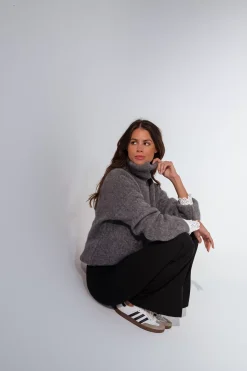 Pulls & Gilets-EASY-CLOTHES Pull Satou - gris foncéEasy Clothes Gris foncé