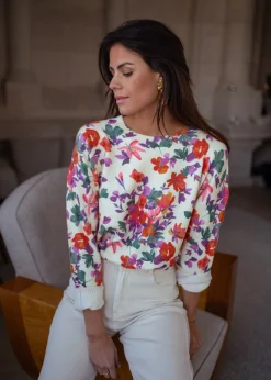 Pulls & Gilets-EASY-CLOTHES Pull Weston - à fleursEasy Clothes À fleurs