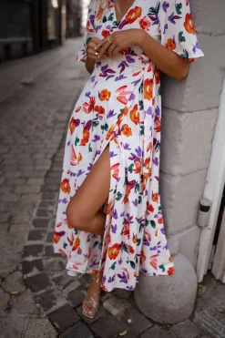 Robes-EASY-CLOTHES Robe Amaria - à fleursEasy Clothes À fleurs       