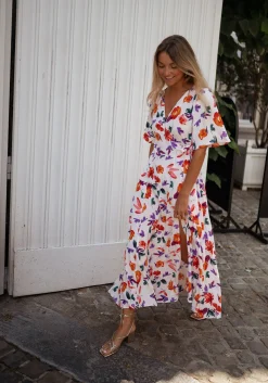 Robes-EASY-CLOTHES Robe Amaria - à fleursEasy Clothes À fleurs       