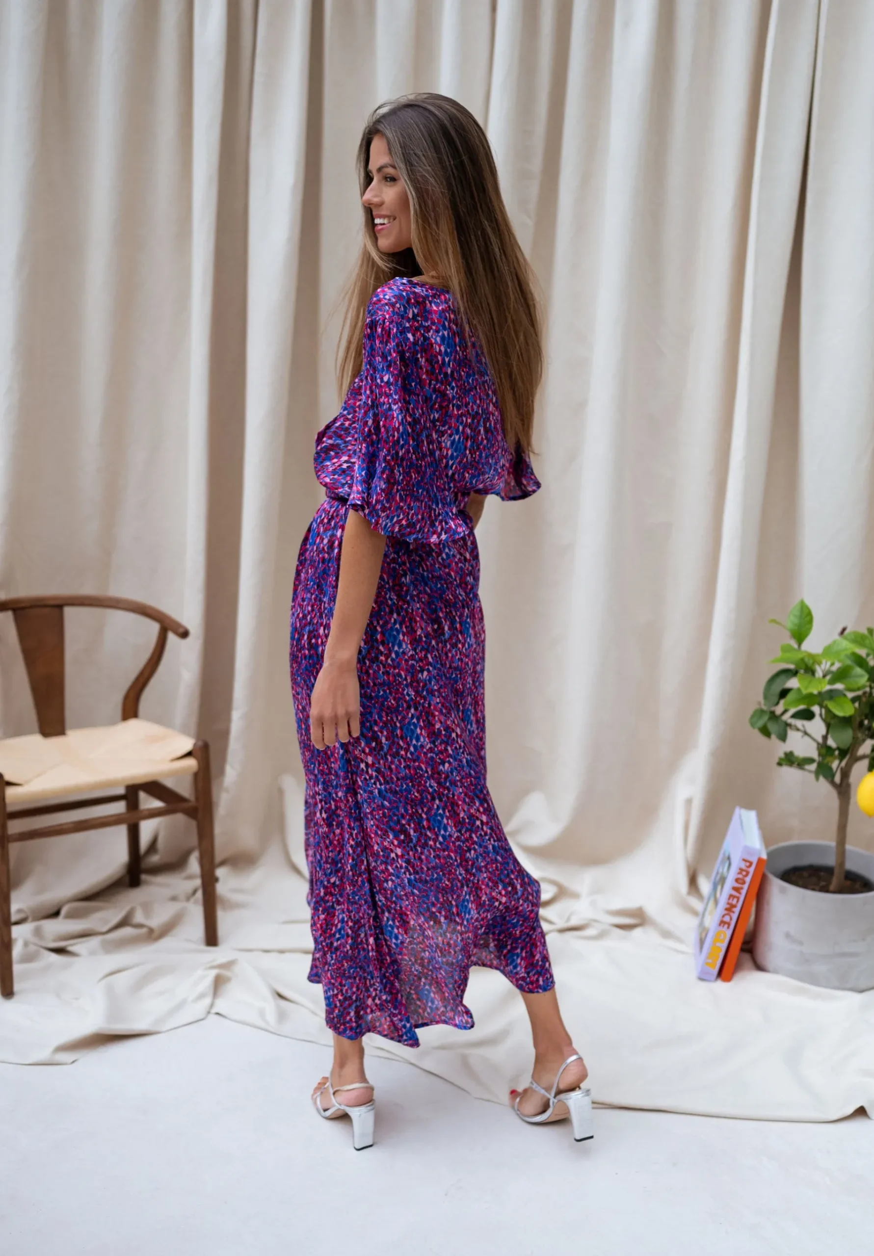 Robes-EASY-CLOTHES Robe Ariana - rose et bleuEasy Clothes Rose et bleu