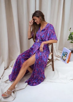 Robes-EASY-CLOTHES Robe Ariana - rose et bleuEasy Clothes Rose et bleu