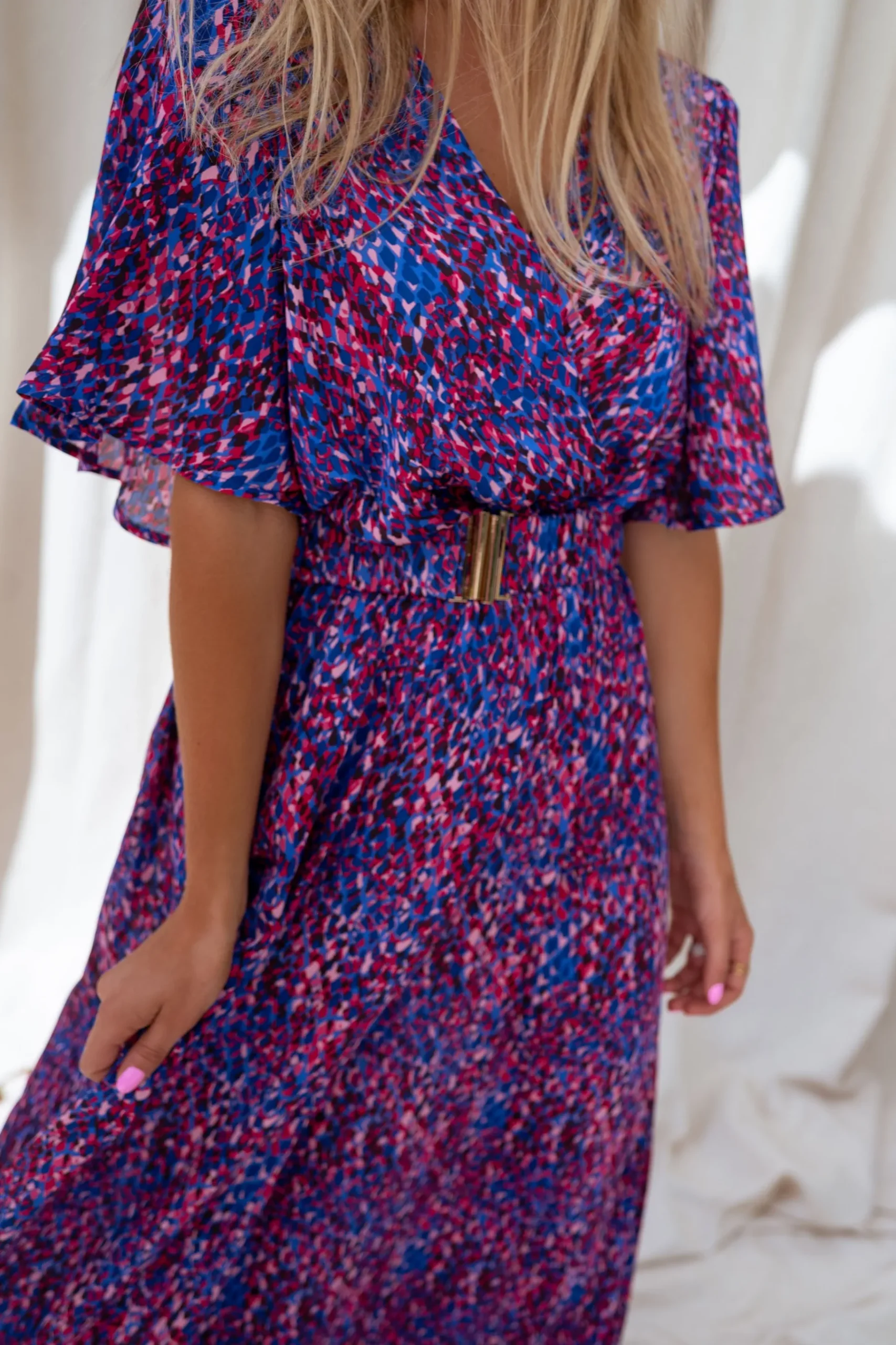 Robes-EASY-CLOTHES Robe Ariana - rose et bleuEasy Clothes Rose et bleu