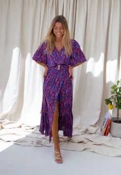 Robes-EASY-CLOTHES Robe Ariana - rose et bleuEasy Clothes Rose et bleu