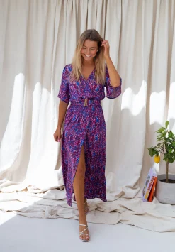 Robes-EASY-CLOTHES Robe Ariana - rose et bleuEasy Clothes Rose et bleu