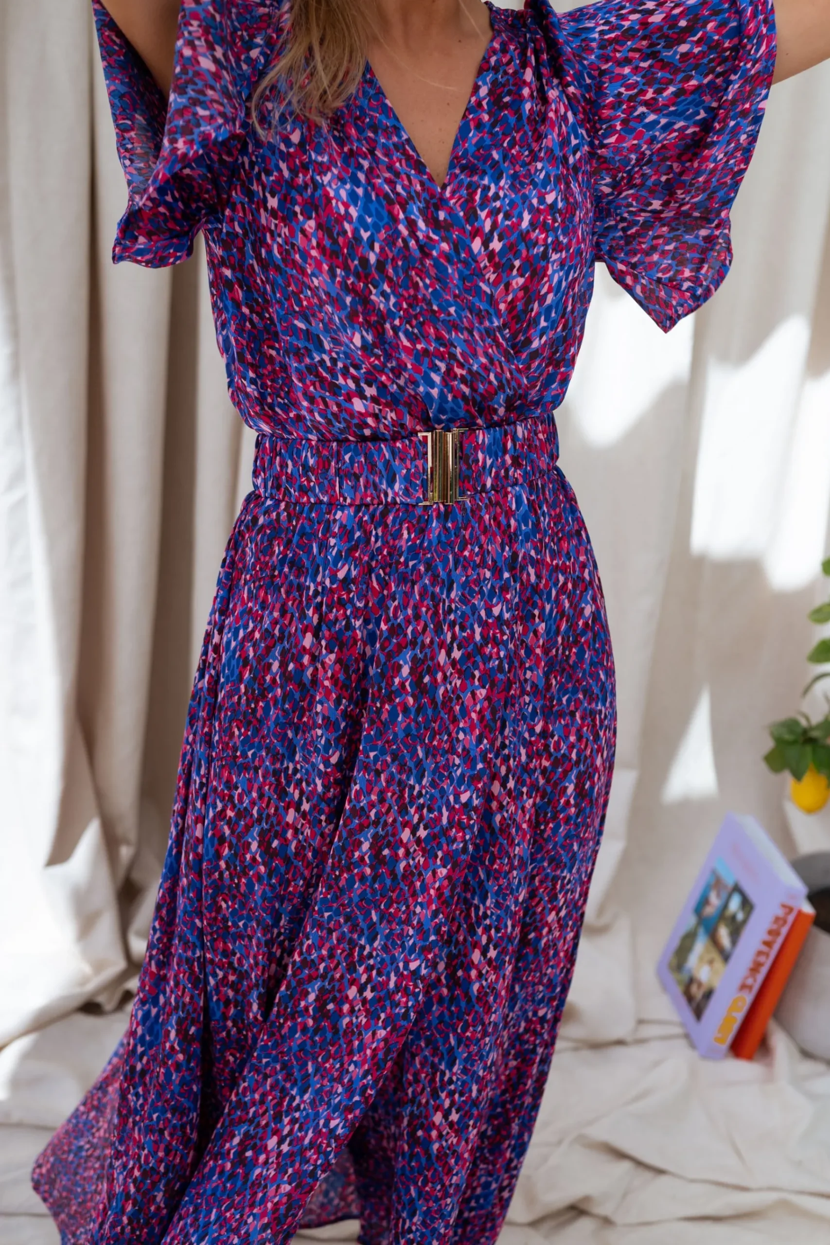Robes-EASY-CLOTHES Robe Ariana - rose et bleuEasy Clothes Rose et bleu