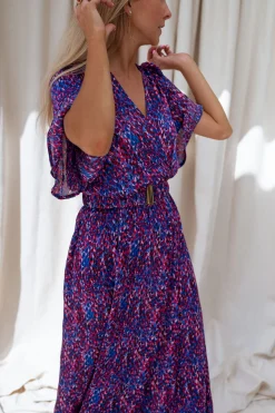Robes-EASY-CLOTHES Robe Ariana - rose et bleuEasy Clothes Rose et bleu