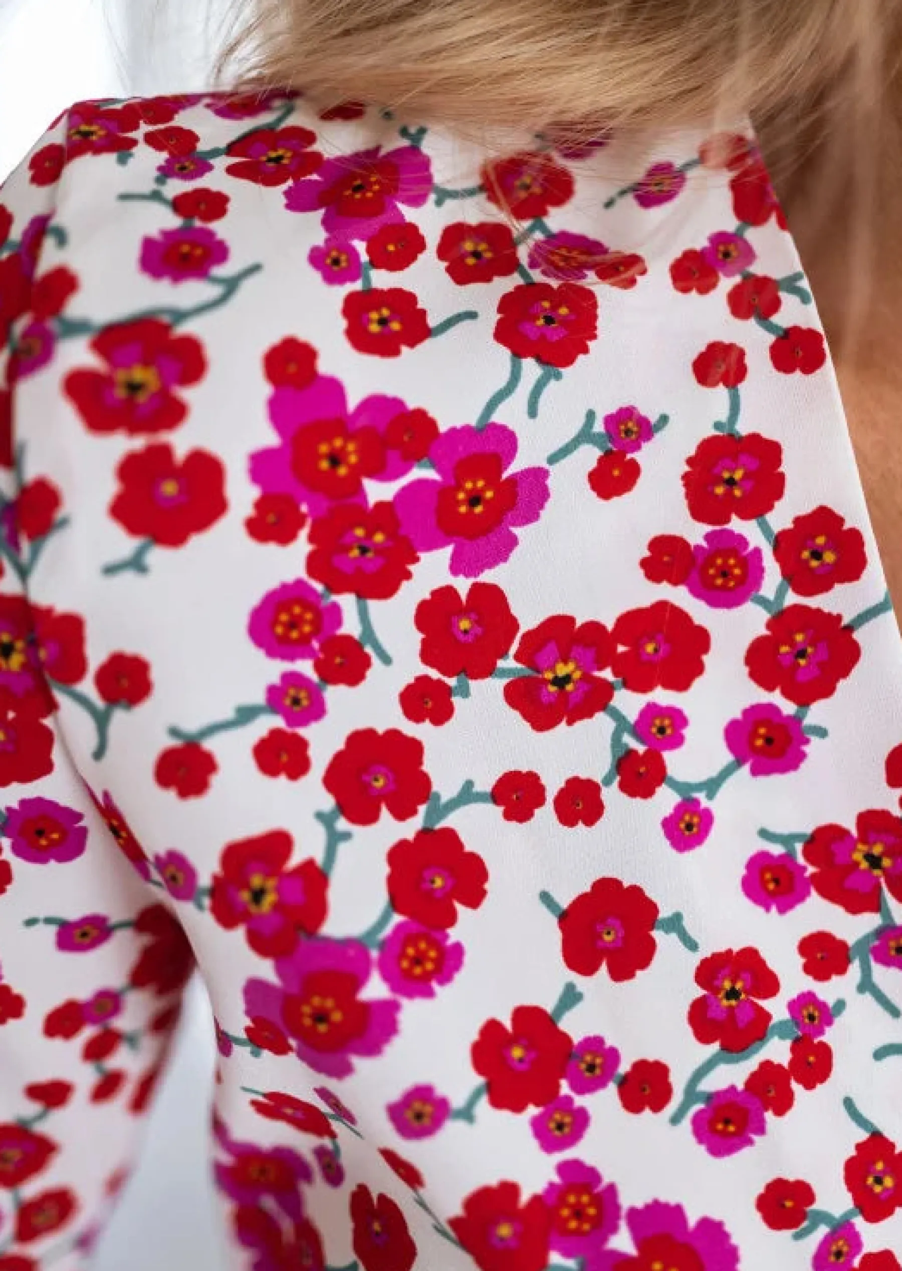 Robes-EASY-CLOTHES Robe Camilia | Blanche À Fleurs | Courte & Cache-CoeurEasy Clothes Blanche à fleurs