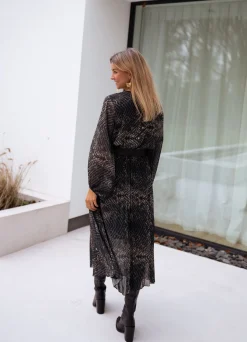 Robes-EASY-CLOTHES Robe Connie - kaki à motifsEasy Clothes Kaki à motifs       