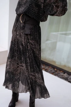 Robes-EASY-CLOTHES Robe Connie - kaki à motifsEasy Clothes Kaki à motifs       