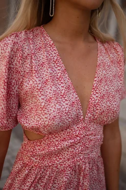 Robes-EASY-CLOTHES Robe Constance - rose à fleursEasy Clothes Rose à fleurs       