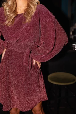 Robes-EASY-CLOTHES Robe Dita CREATION - rose à paillettesEasy Clothes Rose à paillettes
