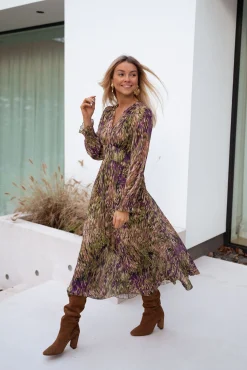 Robes-EASY-CLOTHES Robe Dola - verte à motifsEasy Clothes Verte à motifs