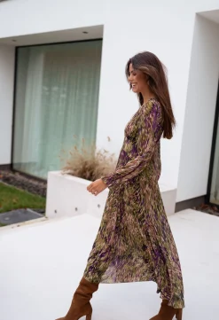 Robes-EASY-CLOTHES Robe Dola - verte à motifsEasy Clothes Verte à motifs       