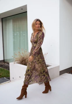 Robes-EASY-CLOTHES Robe Dola - verte à motifsEasy Clothes Verte à motifs       