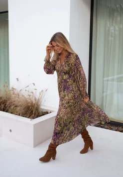 Robes-EASY-CLOTHES Robe Dola - verte à motifsEasy Clothes Verte à motifs       