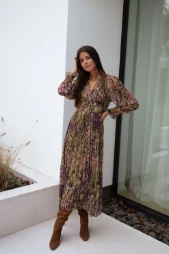 Robes-EASY-CLOTHES Robe Dola - verte à motifsEasy Clothes Verte à motifs       