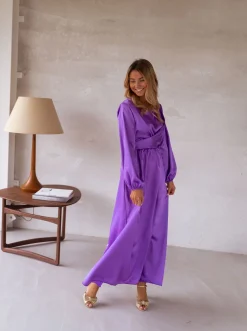 Robes-EASY-CLOTHES Robe Elena - mauveEasy Clothes Mauve       