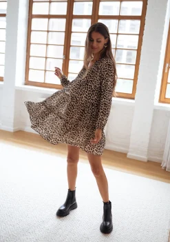 Robes-EASY-CLOTHES Robe Enola - léopardEasy Clothes Léopard