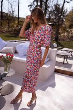 Robes-EASY-CLOTHES Robe Ermance - à fleursEasy Clothes À fleurs       