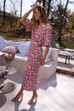 Robes-EASY-CLOTHES Robe Ermance - à fleursEasy Clothes À fleurs       